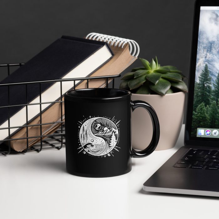 Clayton Mountain Co. - Clayton, GA - Yin With Nature Black Coffee Mug