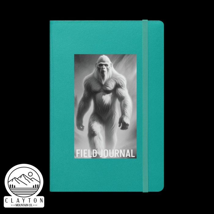 Clayton Mountain Co. - Clayton, GA - Sasquatch Field Journal by Clayton Mountain Co. - Clayton, GA - Hardcover Bound Notebook Turquoise Front 