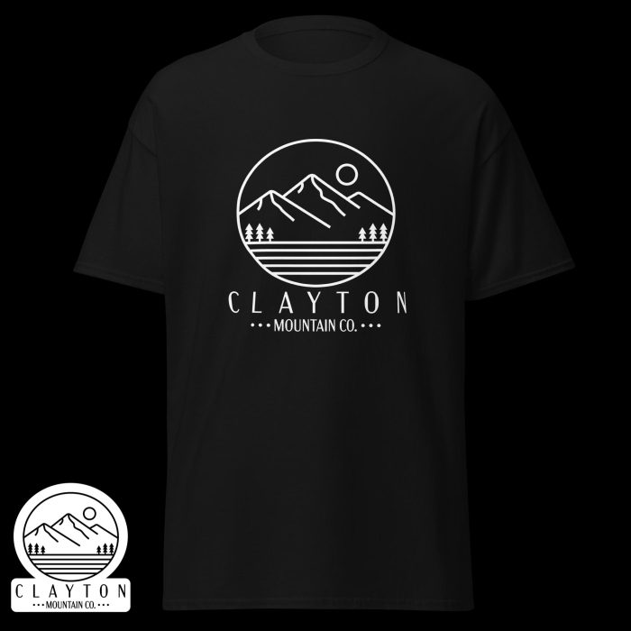 Clayton Mountain Co. - Clayton, GA - Wildlife & Mythology T-Shirt | North Georgia Adventure Design - Unisex Classic Tee Black Front 