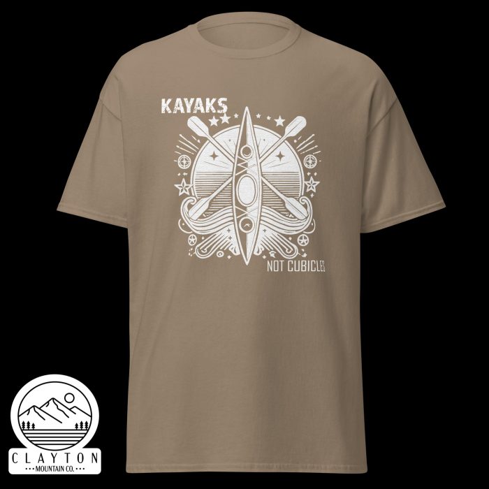 Clayton Mountain Co. - Clayton, GA - Kayaks, Not Cubicles Brown Adventure Tee