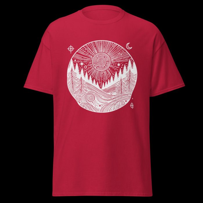 Clayton Mountain Co. - Clayton, GA - Tree Therapy Available Here Unisex Cardinal Tee