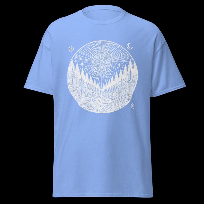 Clayton Mountain Co. - Clayton, GA - Tree Therapy Available Here Unisex Carolina Blue Tee