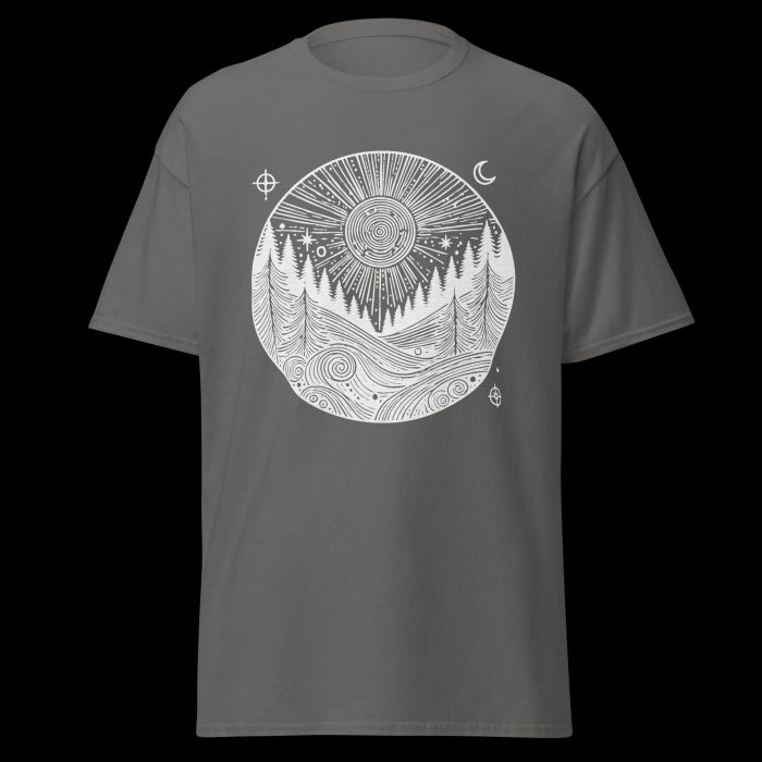 Clayton Mountain Co. - Clayton, GA - Tree Therapy Available Here Unisex Charcoal Tee