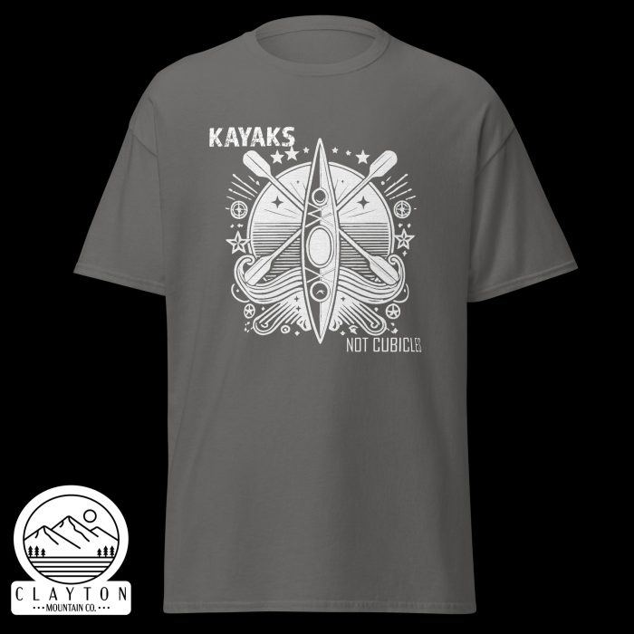 Clayton Mountain Co. - Clayton, GA - Kayaks, Not Cubicles Charcoal Adventure Tee