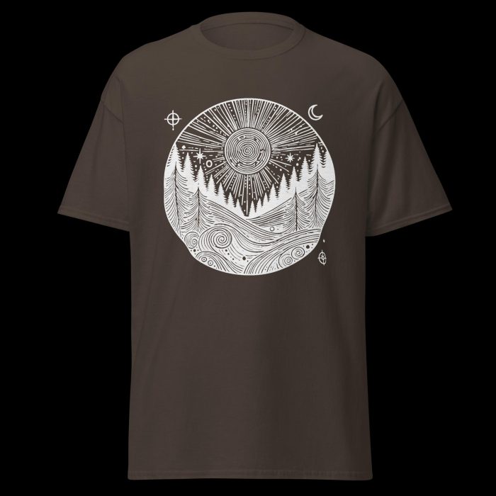 Clayton Mountain Co. - Clayton, GA - Tree Therapy Available Here Unisex Dark Chocolate Tee