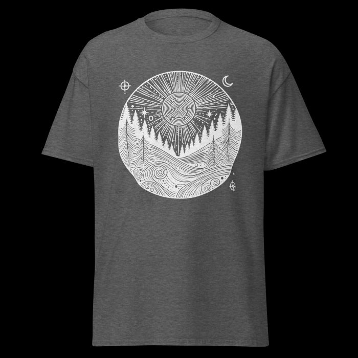 Clayton Mountain Co. - Clayton, GA - Tree Therapy Available Here Unisex Dark Heather Tee