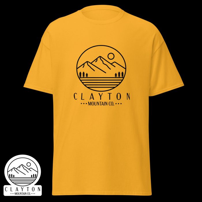 Clayton Mountain Co. - Clayton, GA - Wildlife Psychedelic Spirit T-Shirt | North Georgia Adventure Design - Unisex Classic Tee Gold Front 