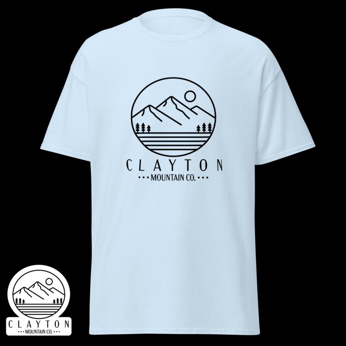 Clayton Mountain Co. - Clayton, GA - Wildlife Psychedelic Spirit T-Shirt | North Georgia Adventure Design - Unisex Classic Tee Light Blue Front 