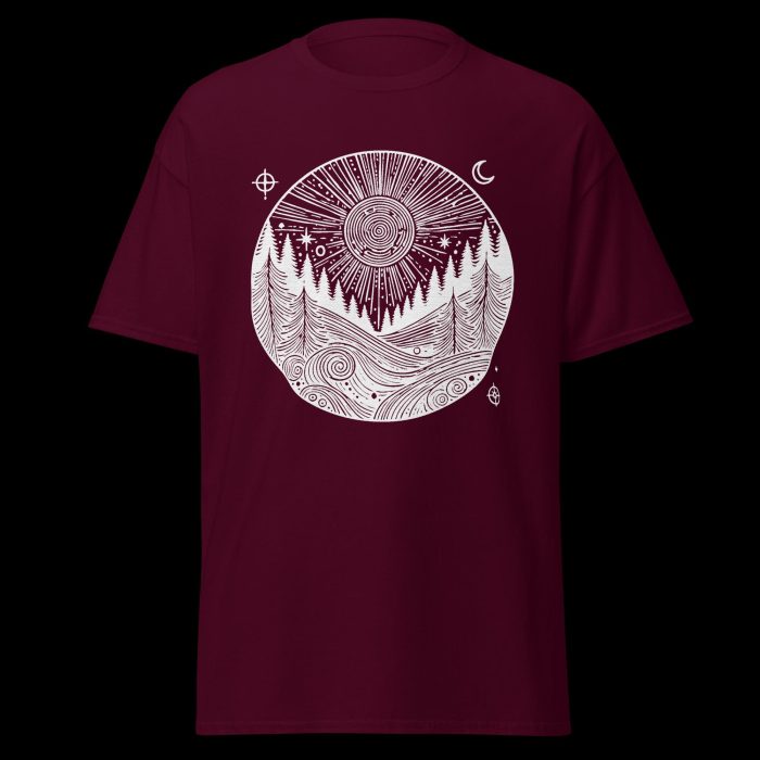 Clayton Mountain Co. - Clayton, GA - Tree Therapy Available Here Unisex Maroon Tee