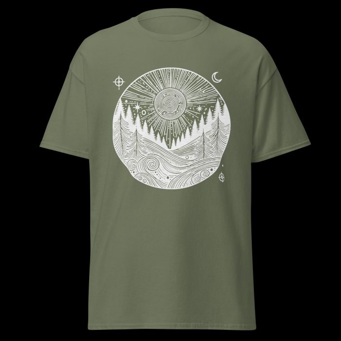 Clayton Mountain Co. - Clayton, GA - Tree Therapy Available Here Unisex Military Green Tee