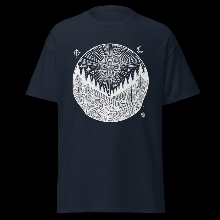 Clayton Mountain Co. - Clayton, GA - Tree Therapy Available Here Unisex Navy Tee