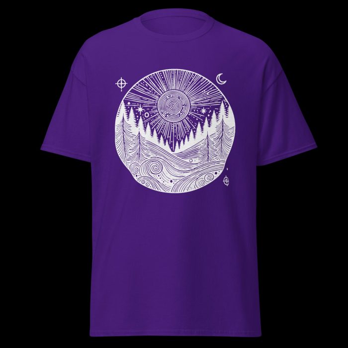 Clayton Mountain Co. - Clayton, GA - Tree Therapy Available Here Unisex Purple Tee