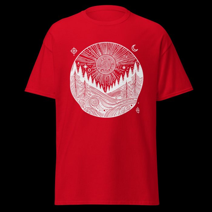 Clayton Mountain Co. - Clayton, GA - Tree Therapy Available Here Unisex Red Tee