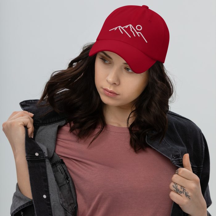 Clayton Mountain Co. Minimalist Dad Hat – Sleek and Timeless - Clayton, GA -Classic-Dad-Hat-Cranberry