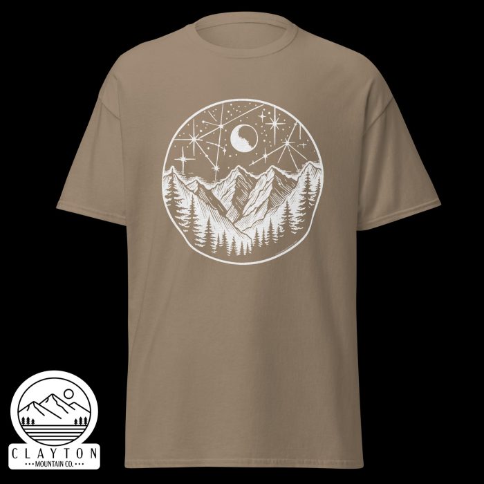 Stars At Night T-Shirt – Explore the Night Sky - Clayton, GA -Unisex-Classic-Tee-Brown-Savana