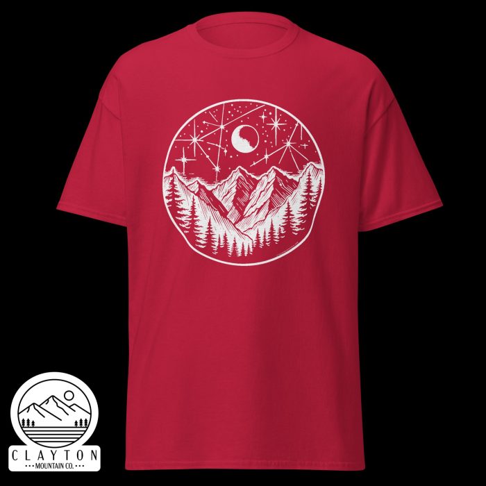 Stars At Night T-Shirt – Explore the Night Sky - Clayton, GA -Unisex-Classic-Tee-Cardinal