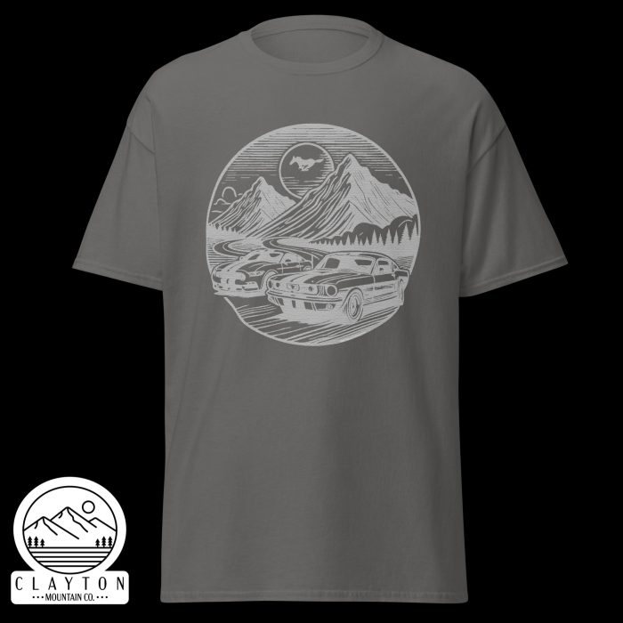 Mustang Mountain Run T-Shirt - Clayton, GA -Unisex-Classic-Tee-Charcoal