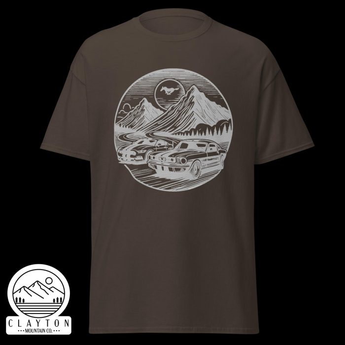 Mustang Mountain Run T-Shirt - Clayton, GA -Unisex-Classic-Tee-Dark-Chocolate