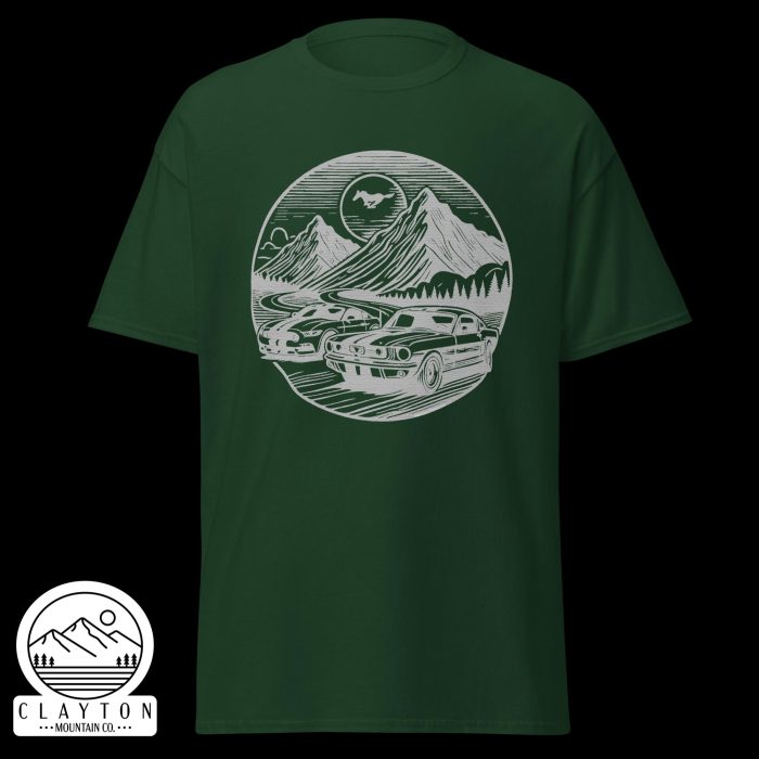 Mustang Mountain Run T-Shirt - Clayton, GA -Unisex-Classic-Tee-Forest-Green