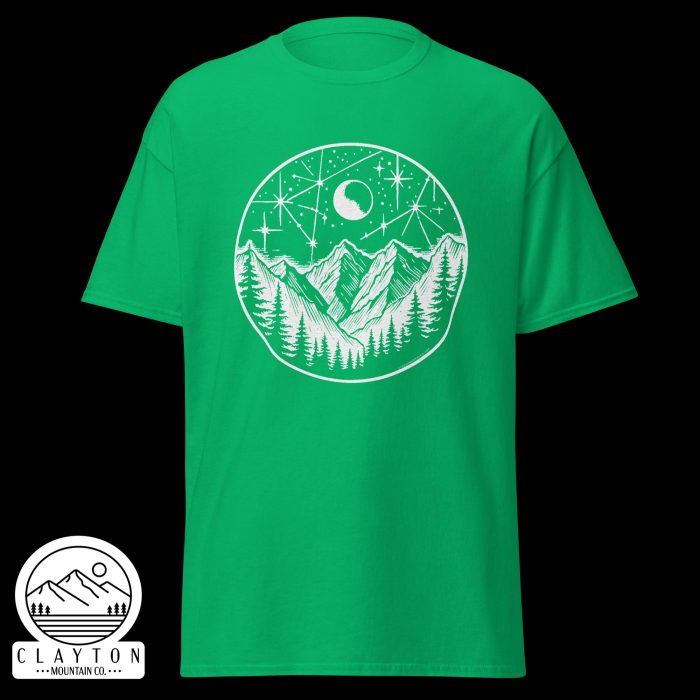 Stars At Night T-Shirt – Explore the Night Sky - Clayton, GA -Unisex-Classic-Tee-Irish-Green