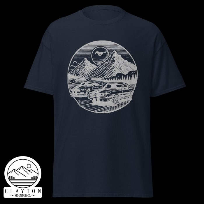 Mustang Mountain Run T-Shirt - Clayton, GA -Unisex-Classic-Tee-Navy