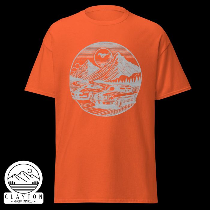 Mustang Mountain Run T-Shirt - Clayton, GA -Unisex-Classic-Tee-Orange