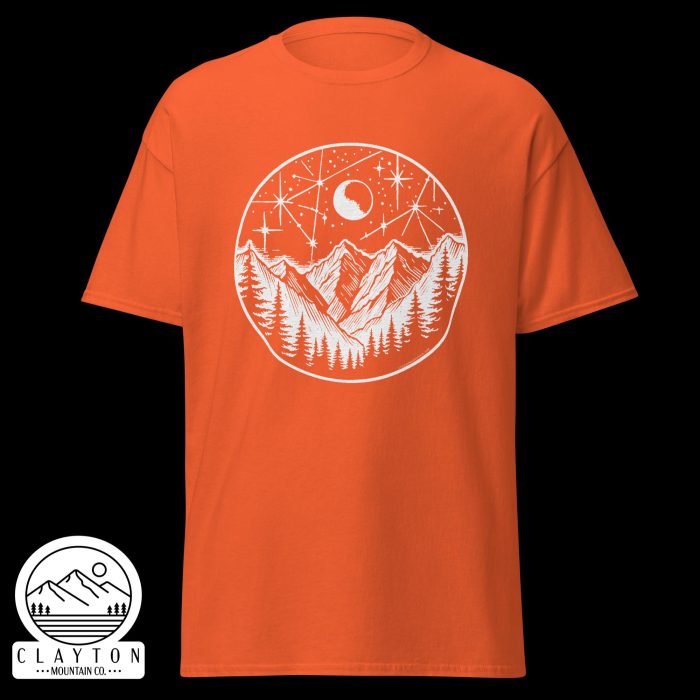 Stars At Night T-Shirt – Explore the Night Sky - Clayton, GA -Unisex-Classic-Tee-Orange