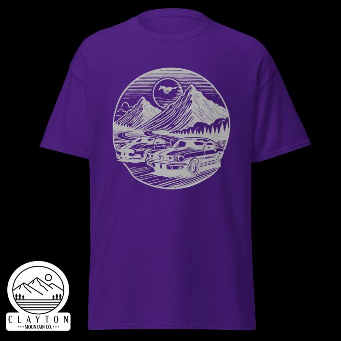 Mustang Mountain Run T-Shirt - Clayton, GA -Unisex-Classic-Tee-Purple