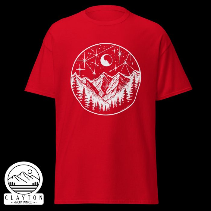 Stars At Night T-Shirt – Explore the Night Sky - Clayton, GA -Unisex-Classic-Tee-Red