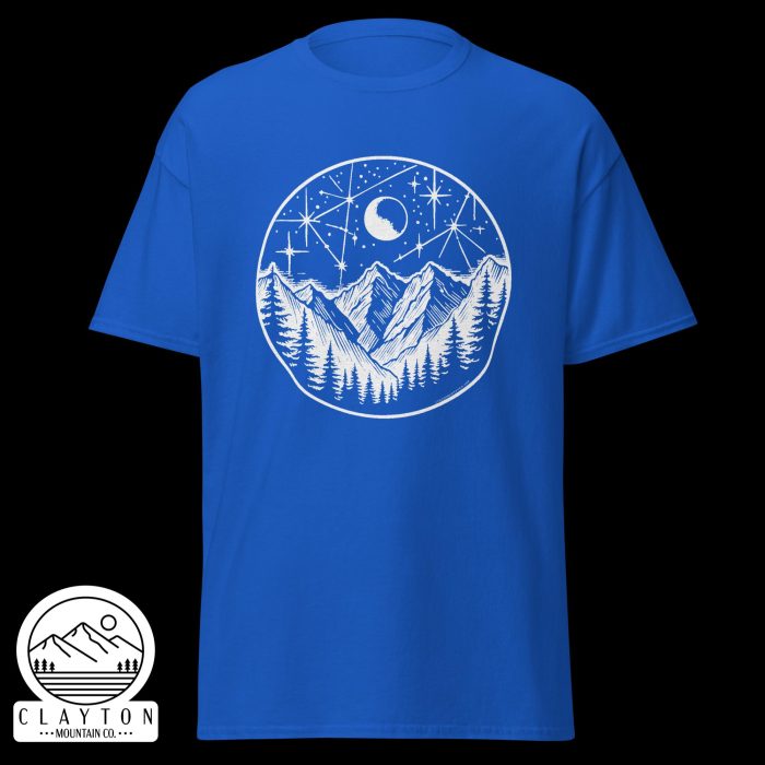 Stars At Night T-Shirt – Explore the Night Sky - Clayton, GA -Unisex-Classic-Tee-Royal