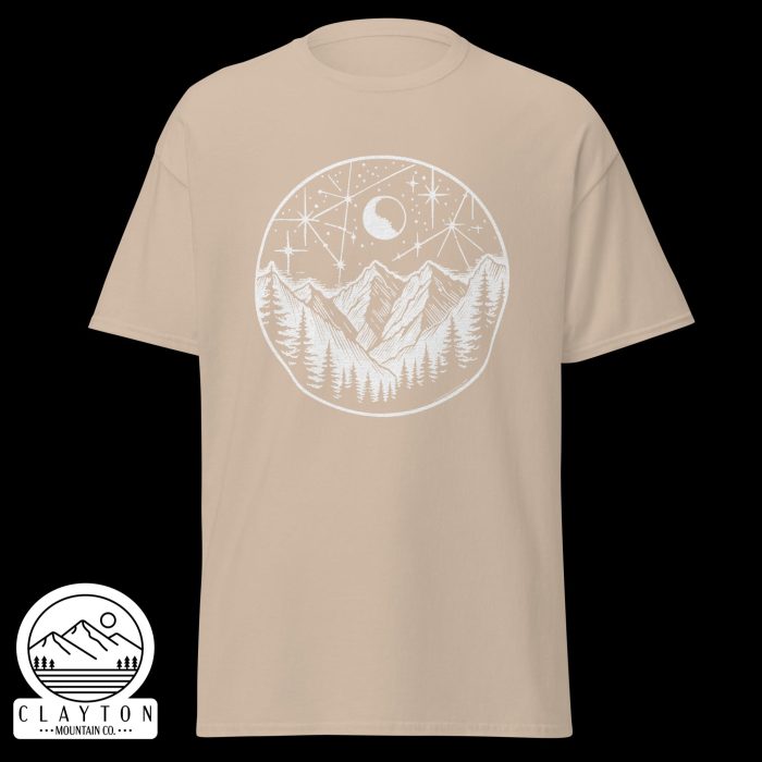 Stars At Night T-Shirt – Explore the Night Sky - Clayton, GA -Unisex-Classic-Tee-Sand