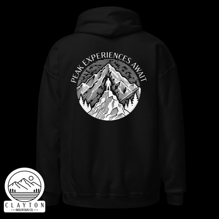 Adventure in Comfort: Peak Experiences Await Hoodie - Clayton, GA -Unisex-Heavy-Blend-Hoodie-Black