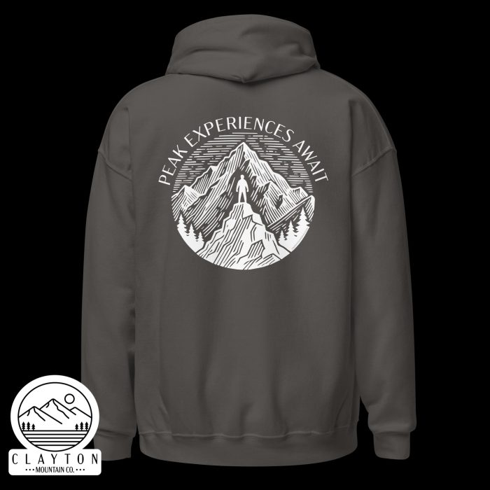 Adventure in Comfort: Peak Experiences Await Hoodie - Clayton, GA -Unisex-Heavy-Blend-Hoodie-Charcoal