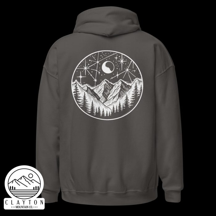 Stars At Night Hoodie – Cozy Up Under the Night Sky - Clayton, GA -Unisex-Heavy-Blend-Hoodie-Charcoal