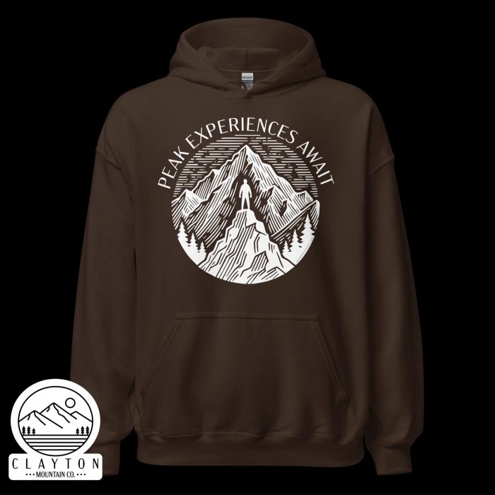 Adventure in Comfort: Peak Experiences Await Hoodie - Clayton, GA -Unisex-Heavy-Blend-Hoodie-Dark-Chocolate