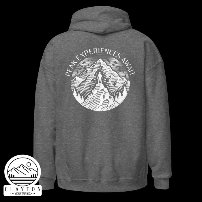Adventure in Comfort: Peak Experiences Await Hoodie - Clayton, GA -Unisex-Heavy-Blend-Hoodie-Graphite-Heather