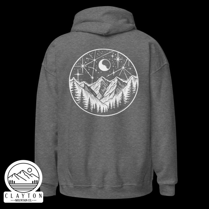 Stars At Night Hoodie – Cozy Up Under the Night Sky - Clayton, GA -Unisex-Heavy-Blend-Hoodie-Graphite-Heather