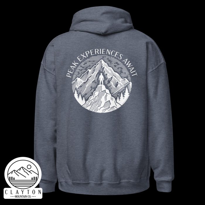 Adventure in Comfort: Peak Experiences Await Hoodie - Clayton, GA -Unisex-Heavy-Blend-Hoodie-Heather-Sport-Dark-Navy