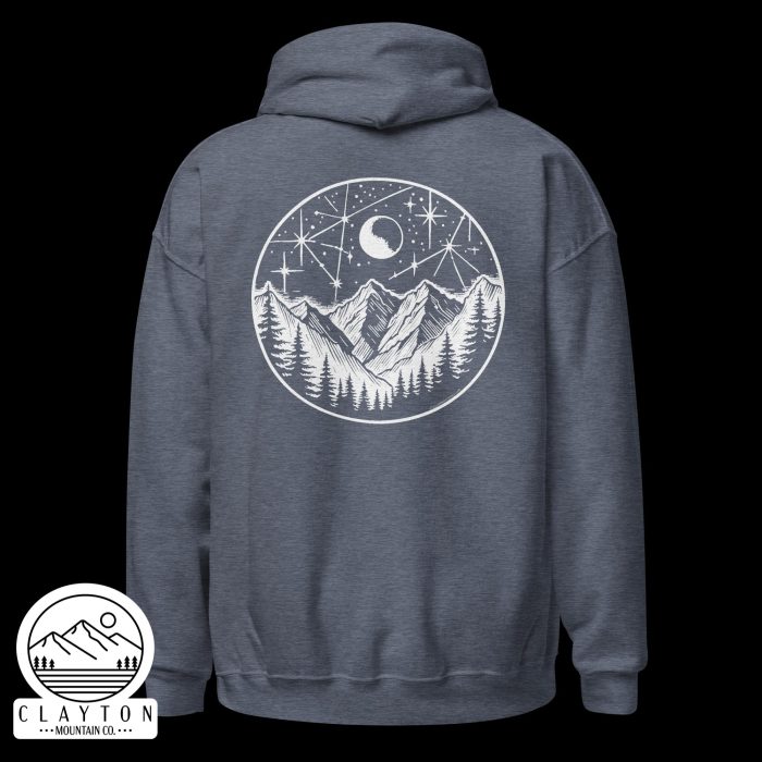 Stars At Night Hoodie – Cozy Up Under the Night Sky - Clayton, GA -Unisex-Heavy-Blend-Hoodie-Heather-Sport-Dark-Navy