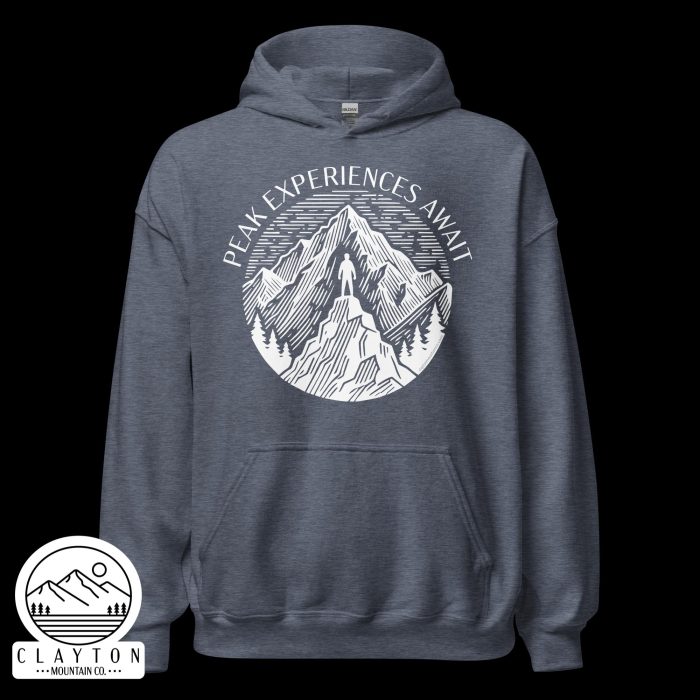 Adventure in Comfort: Peak Experiences Await Hoodie - Clayton, GA -Unisex-Heavy-Blend-Hoodie-Heather-Sport-Dark-Navy