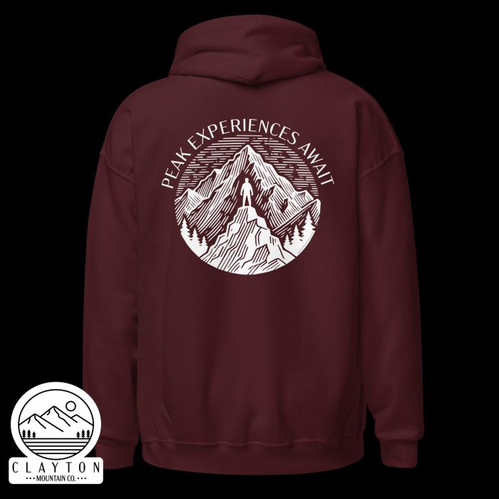 Adventure in Comfort: Peak Experiences Await Hoodie - Clayton, GA -Unisex-Heavy-Blend-Hoodie-Maroon