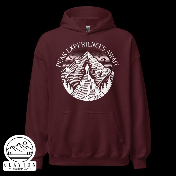 Adventure in Comfort: Peak Experiences Await Hoodie - Clayton, GA -Unisex-Heavy-Blend-Hoodie-Maroon