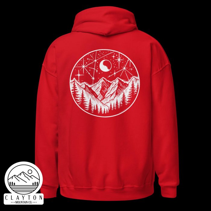 Stars At Night Hoodie – Cozy Up Under the Night Sky - Clayton, GA -Unisex-Heavy-Blend-Hoodie-Red