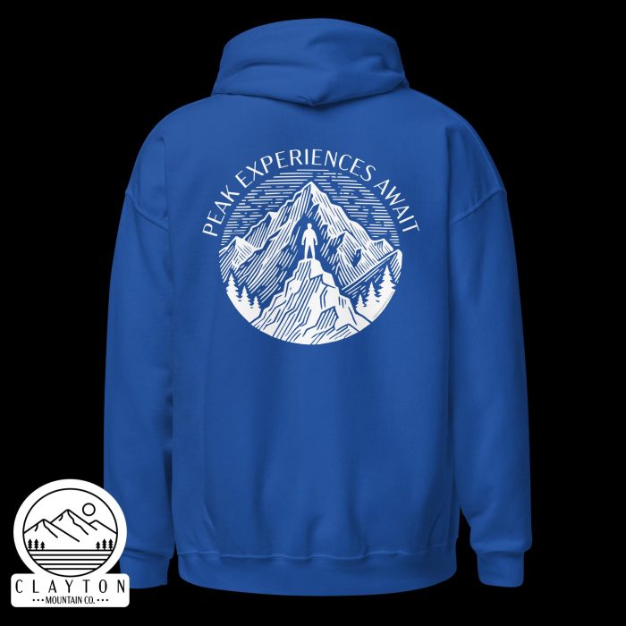 Adventure in Comfort: Peak Experiences Await Hoodie - Clayton, GA -Unisex-Heavy-Blend-Hoodie-Royal