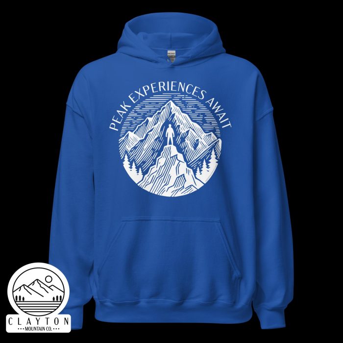 Adventure in Comfort: Peak Experiences Await Hoodie - Clayton, GA -Unisex-Heavy-Blend-Hoodie-Royal