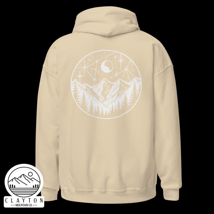 Stars At Night Hoodie – Cozy Up Under the Night Sky - Clayton, GA -Unisex-Heavy-Blend-Hoodie-Sand