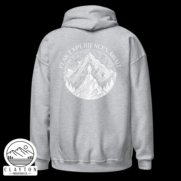 Adventure in Comfort: Peak Experiences Await Hoodie - Clayton, GA -Unisex-Heavy-Blend-Hoodie-Sport-Grey