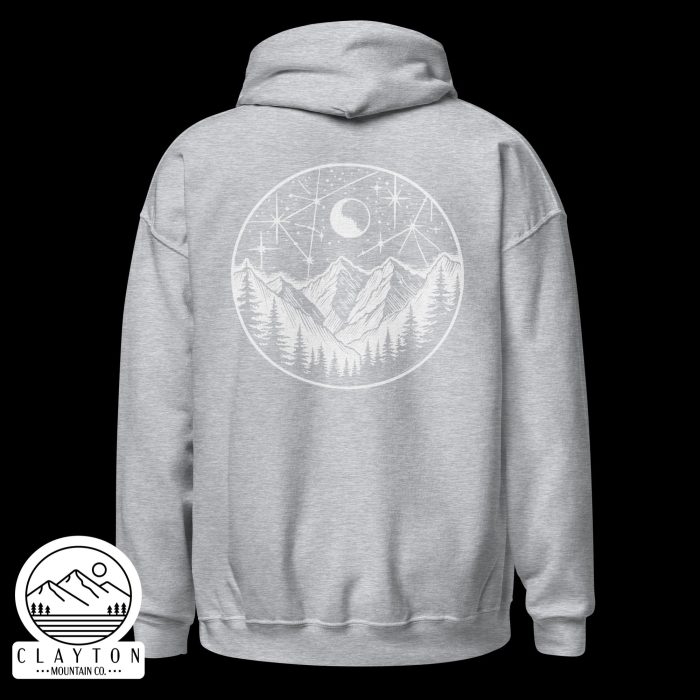 Stars At Night Hoodie – Cozy Up Under the Night Sky - Clayton, GA -Unisex-Heavy-Blend-Hoodie-Sport-Grey