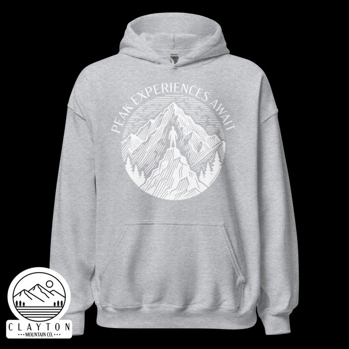 Adventure in Comfort: Peak Experiences Await Hoodie - Clayton, GA -Unisex-Heavy-Blend-Hoodie-Sport-Grey