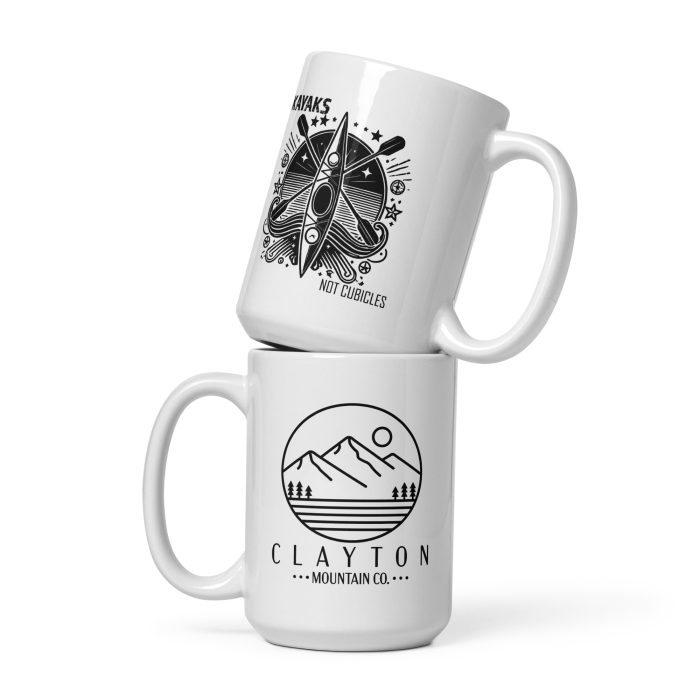Kayaks Not Cubicles Mug – Paddle Through Your Day